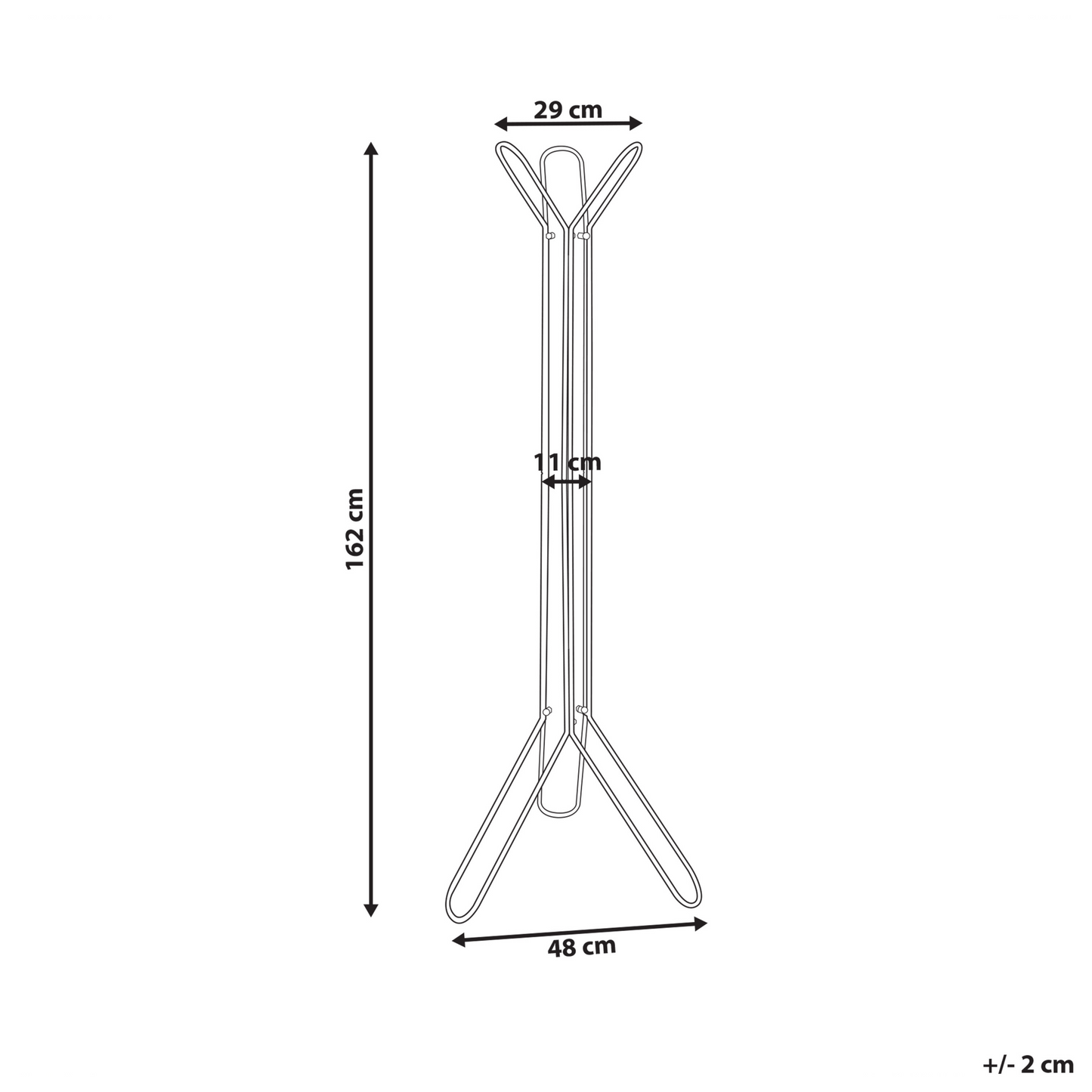 Black Hall Iron Coat Rack Coat Stand Minimalist Black Finish