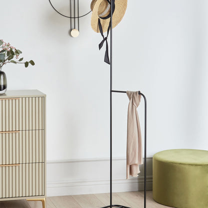 Black Iron Clothes Rail 171cm Freestanding Rack