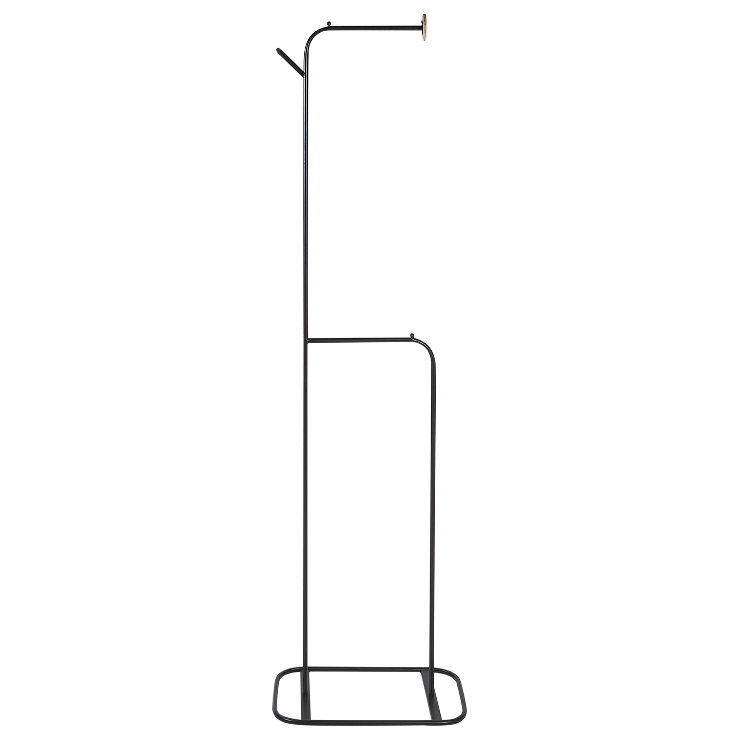 Black Iron Clothes Rail 171cm Freestanding Rack