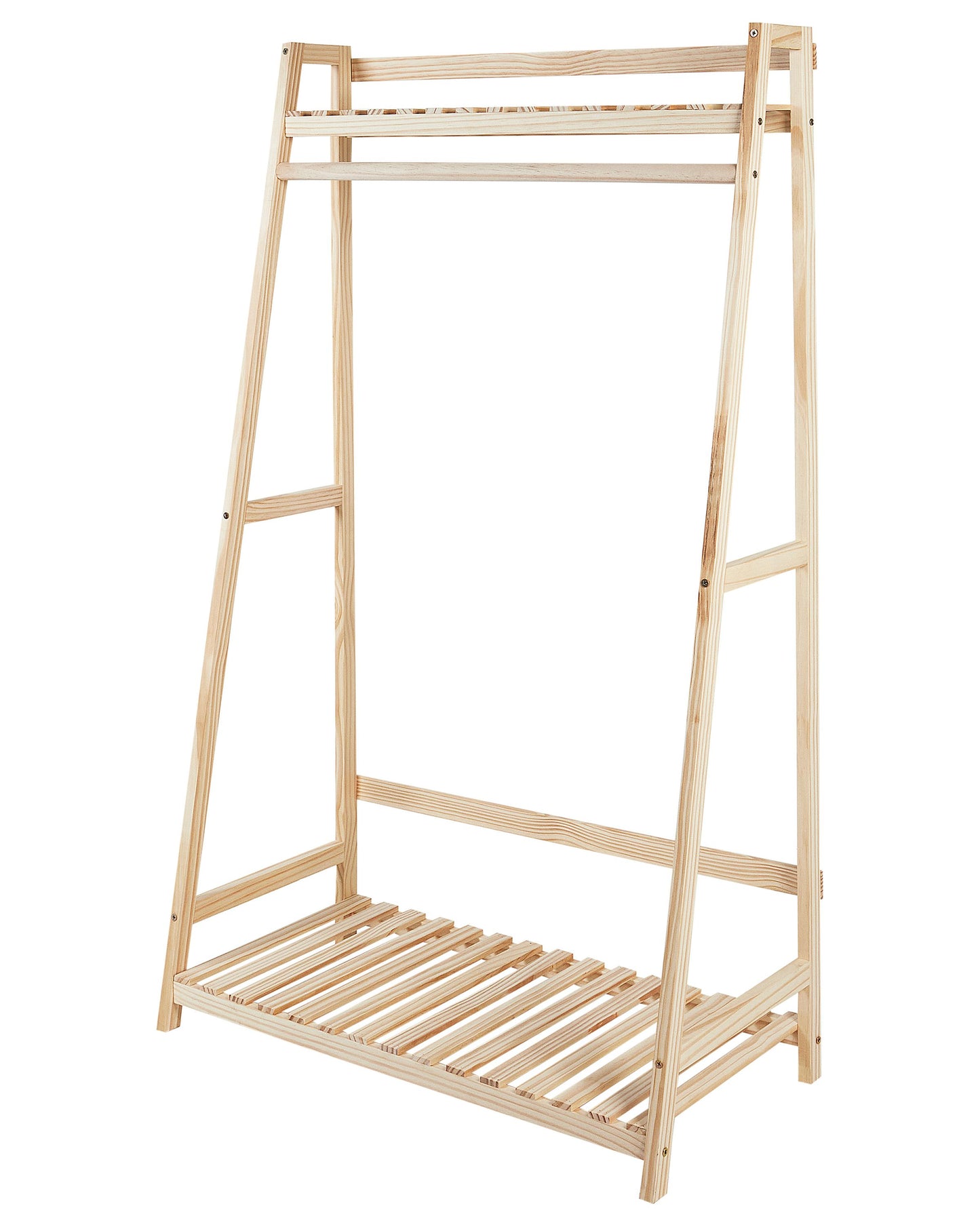 Freestanding Bamboo Clothes Rail 135cm Light Brown