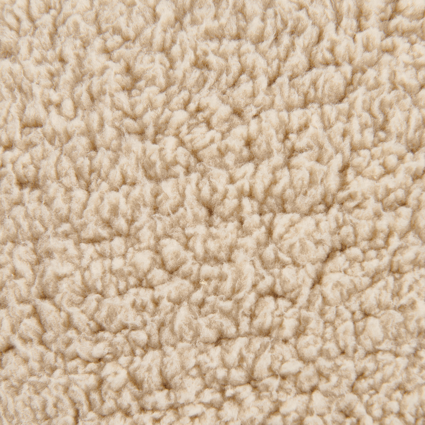 Pouffe 40cm Light Brown Teddy Fabric Seat