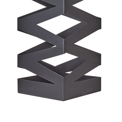 Black Zigzag Metal Umbrella Stand
