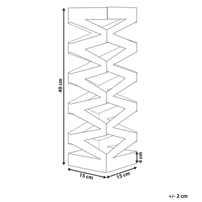 Black Zigzag Metal Umbrella Stand