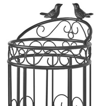 Nesting Co Iron Birdcage Umbrella Stand Black Metal