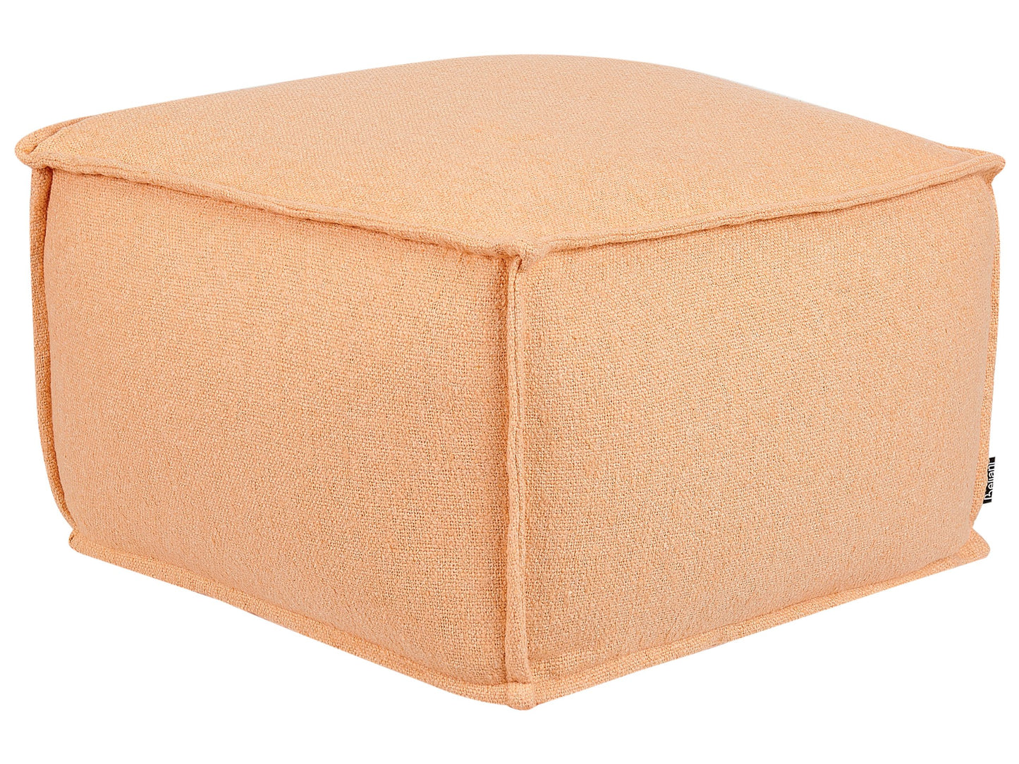 Pouffe Orange Cotton EPS Balls Removable Cover Footstool