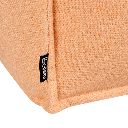 Pouffe Orange Cotton EPS Balls Removable Cover Footstool
