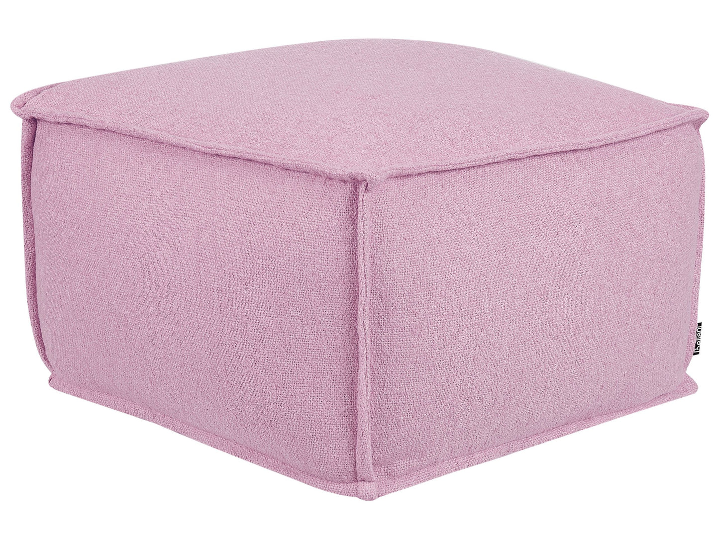 Pouffe Pink Cotton EPS Balls Square Footstool