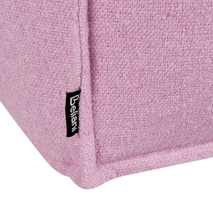 Pouffe Pink Cotton EPS Balls Square Footstool