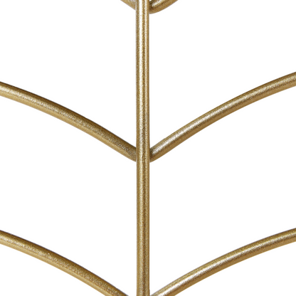 Gold Room Divider 3-Panel Folding Iron Frame Screen