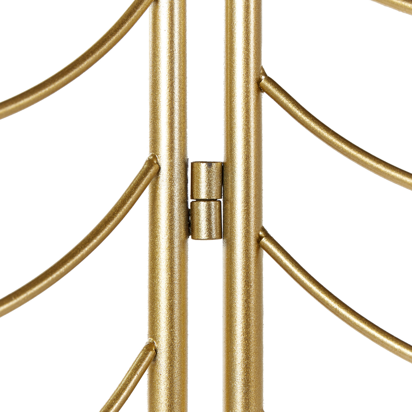 Gold Room Divider 3-Panel Folding Iron Frame Screen