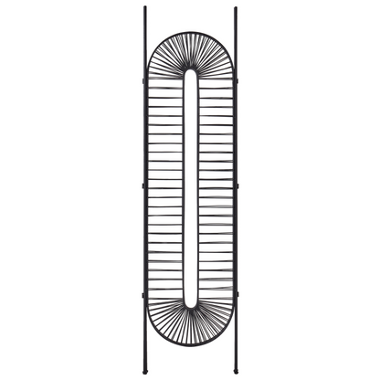 Casa Luxe Black 3 Panel Folding Room Divider Metal Screen