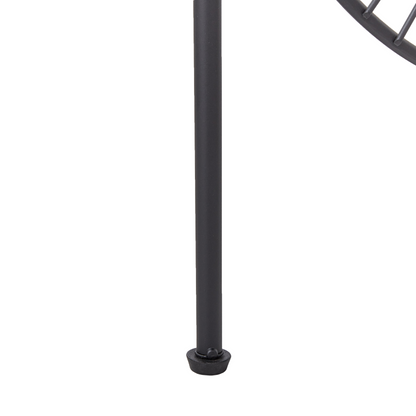 Casa Luxe Black 3 Panel Folding Room Divider Metal Screen