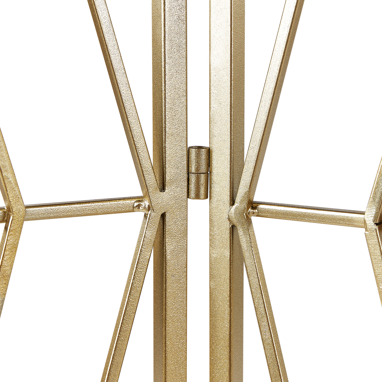 Elegant Home Gold Metal Room Divider 3 Panel Folding Screen