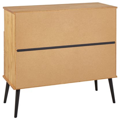 Everpine Modern Chest Of Drawers Light Brown Pine Wood 4 Drawers