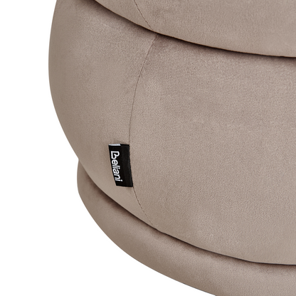 Taupe Velvet Upholstered Fabric Accent Bed Bench Stool