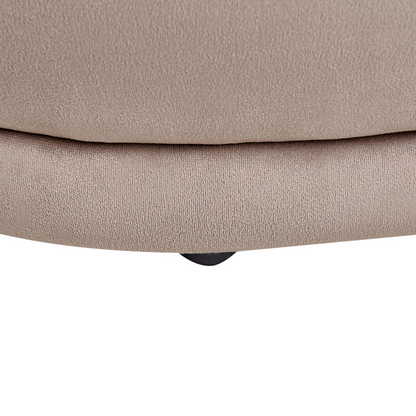 Taupe Velvet Upholstered Fabric Accent Bed Bench Stool