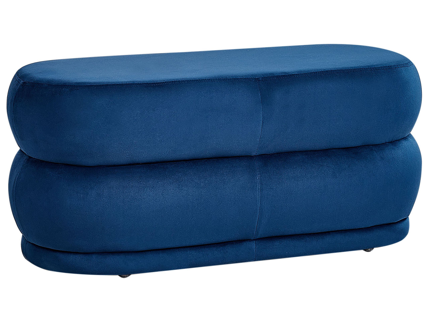 Lux Velvet Navy Blue Upholstered Bed Bench