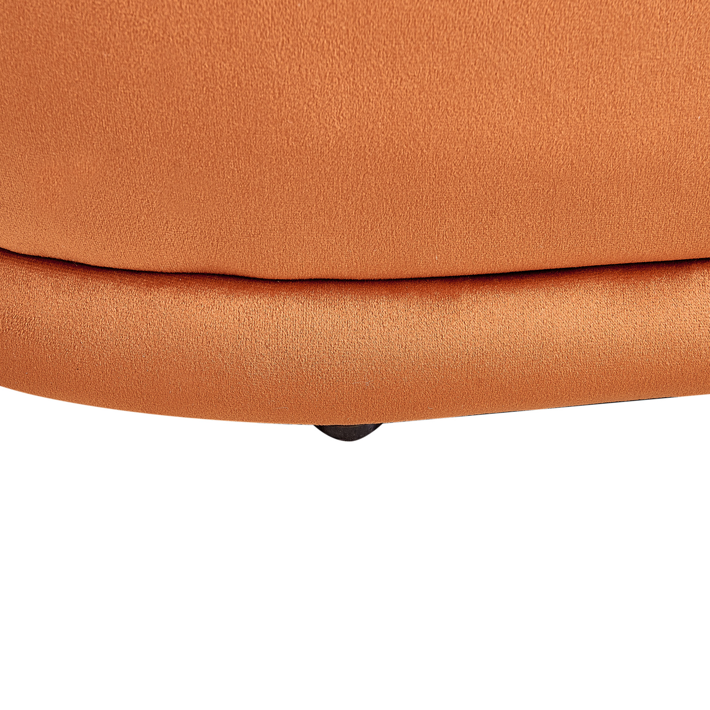 Velvet Bench Orange Upholstered Fabric Accent Stool For Living Room Modern Decor