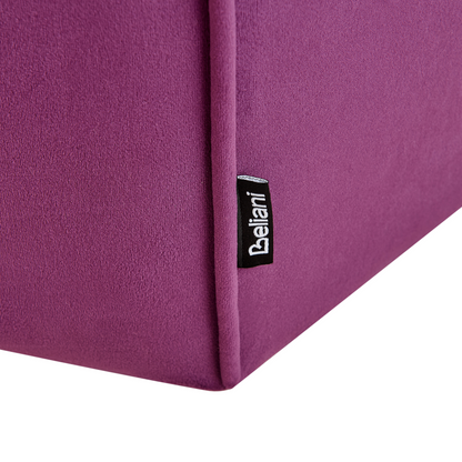 Pouffe Purple Velvet Round Footstool 45 By 45 By 40cm