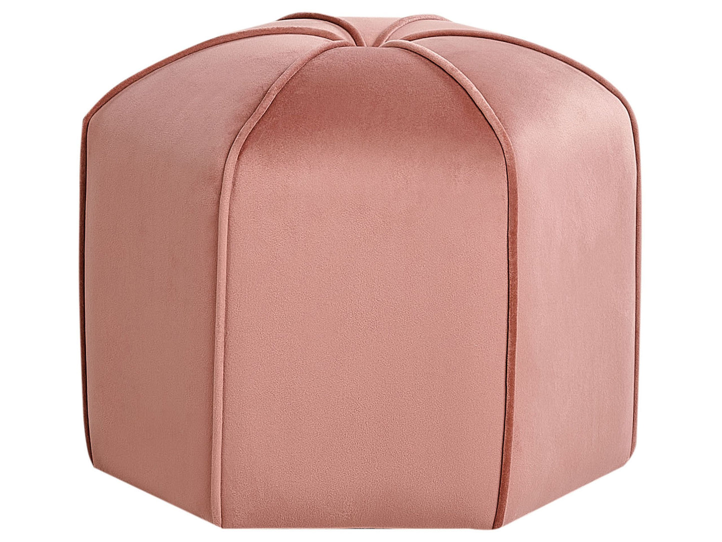 Pink Round Pouffe 45cm Diameter Modern Living Room