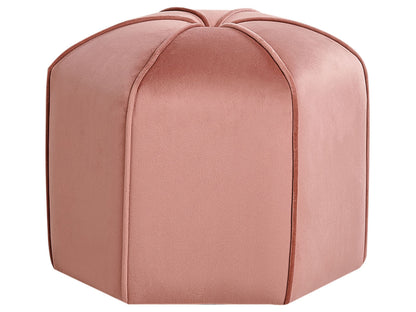 Pink Round Pouffe 45cm Diameter Modern Living Room