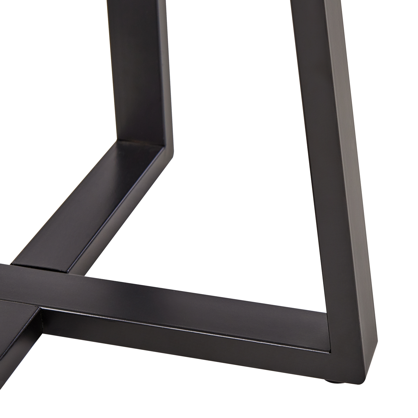 Black Round Side Table With White Ceramic Top 45cm Marble