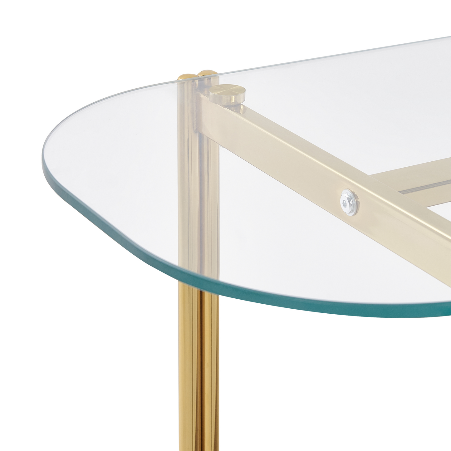 Console Table Gold Glass Top Metal Frame 120 x 41cm