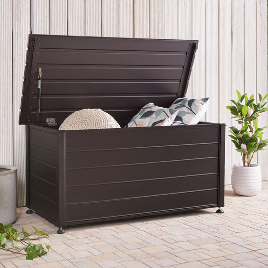 Aluminium Storage Box Dark Brown 123 x 60cm