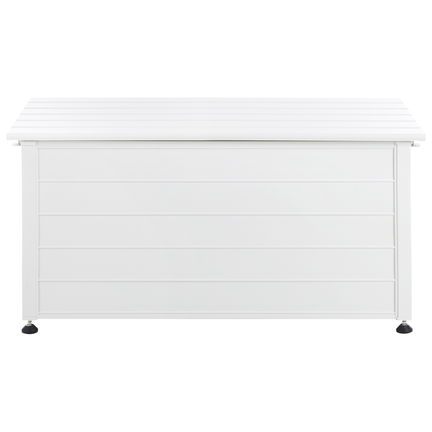White Aluminium Outdoor Storage Box 123 x 60cm Garden Furniture Storage