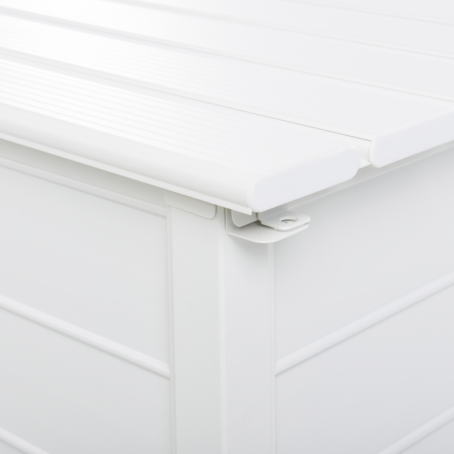 White Aluminium Outdoor Storage Box 123 x 60cm Garden Furniture Storage