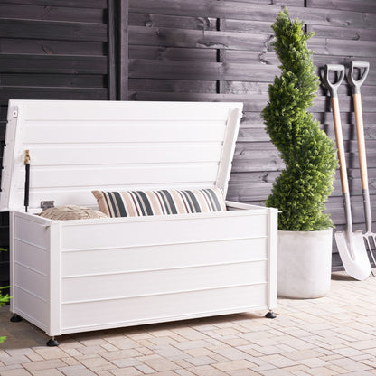 Aluminium Garden Storage Box White 113 x 50cm