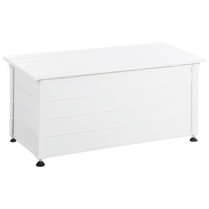 Aluminium Garden Storage Box White 113 x 50cm
