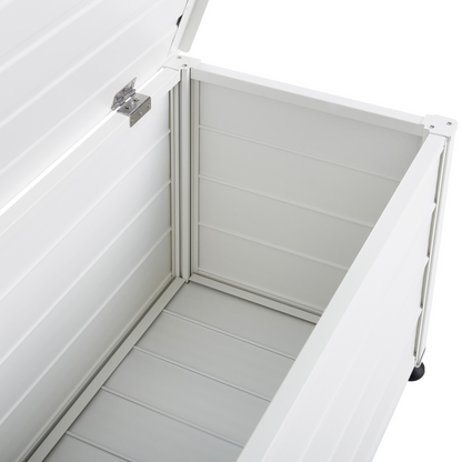 Aluminium Garden Storage Box White 113 x 50cm