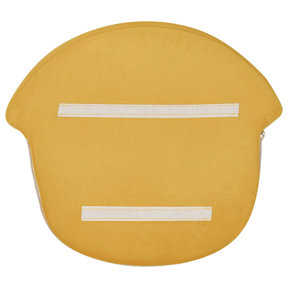 Velvet Crown Kids Chair Yellow Upholstery Crown Shaped Armchair For Nursery Modern Design