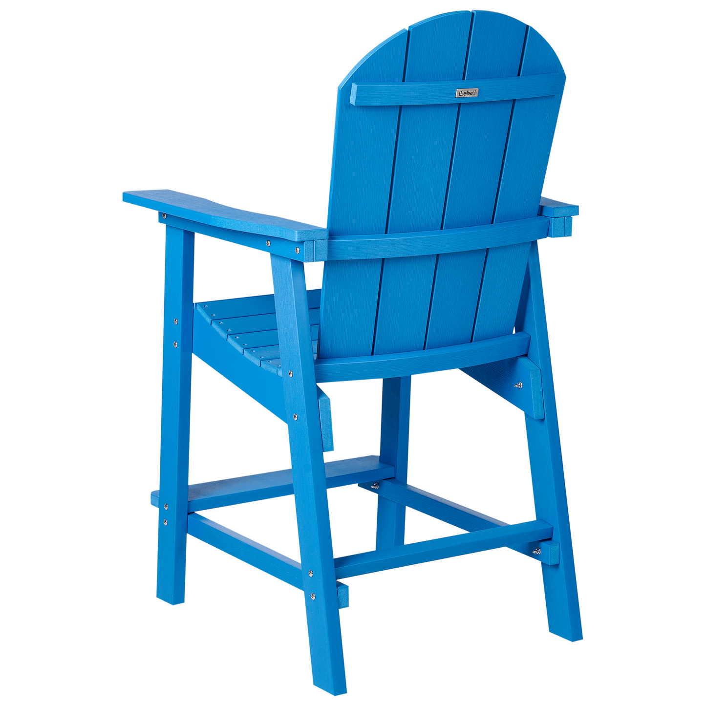 Garden Bar Chair Blue Weather Resistant Faux Wood