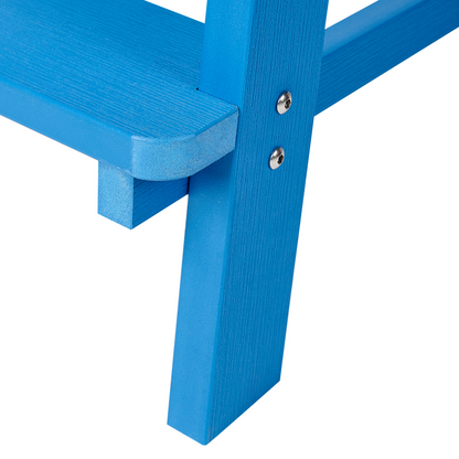 Garden Bar Chair Blue Weather Resistant Faux Wood