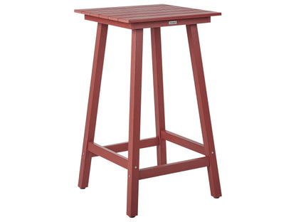 Garden Bar Table Red All Weather 59 x 59cm