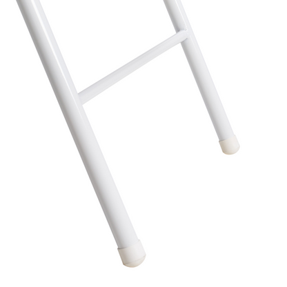 4 Pack White Frame Blue Folding Chairs Padded Seats