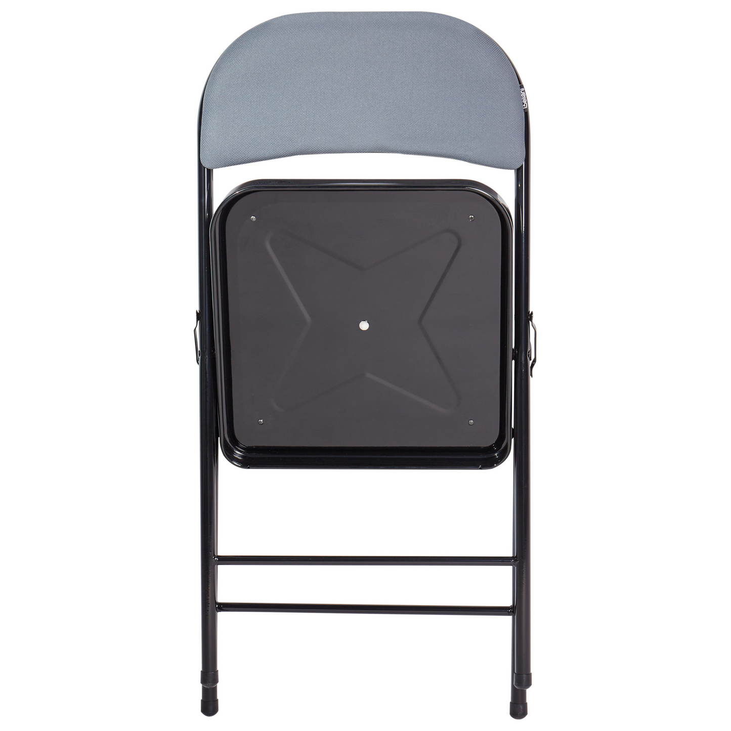 4 Piece Folding Chairs Set Dark Grey Metal Frame Padded