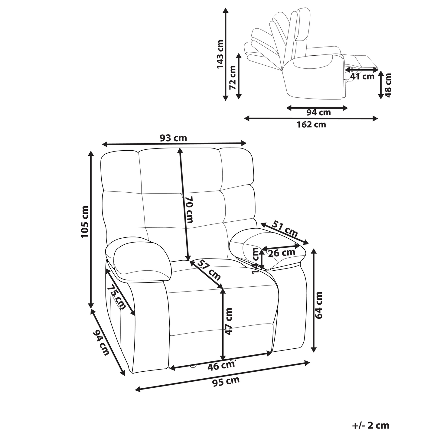 Electric Recliner Armchair Light Beige With Footrest Lift