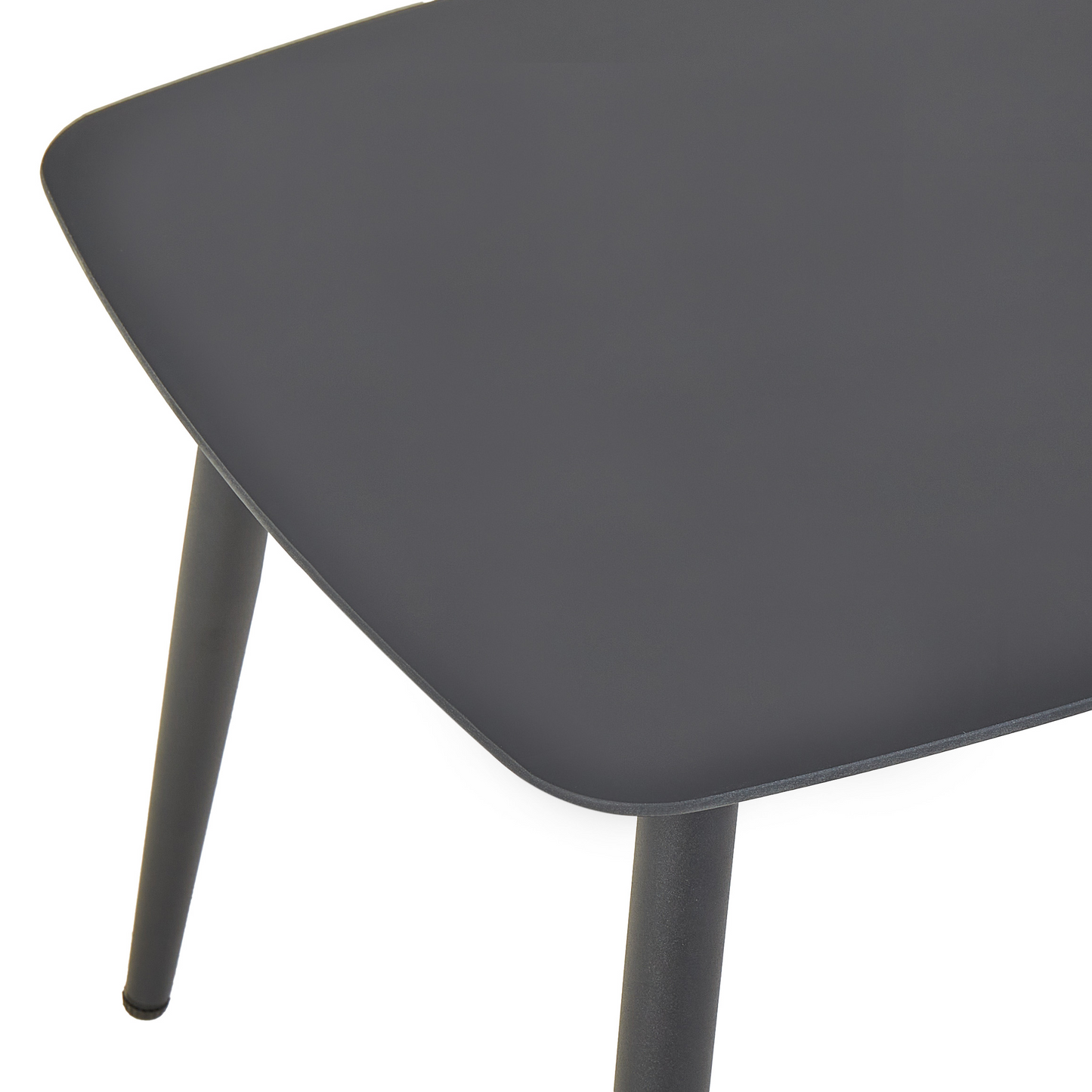 Bistro Set Brown PE Rattan With Black Steel Frame