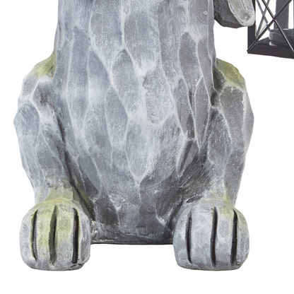 Home Easter Bunny Figurine 37cm Grey Outdoor Decor
