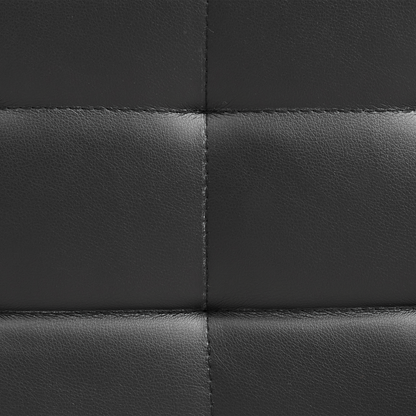 Black Faux Leather Tufted Ottoman Bench With Storage