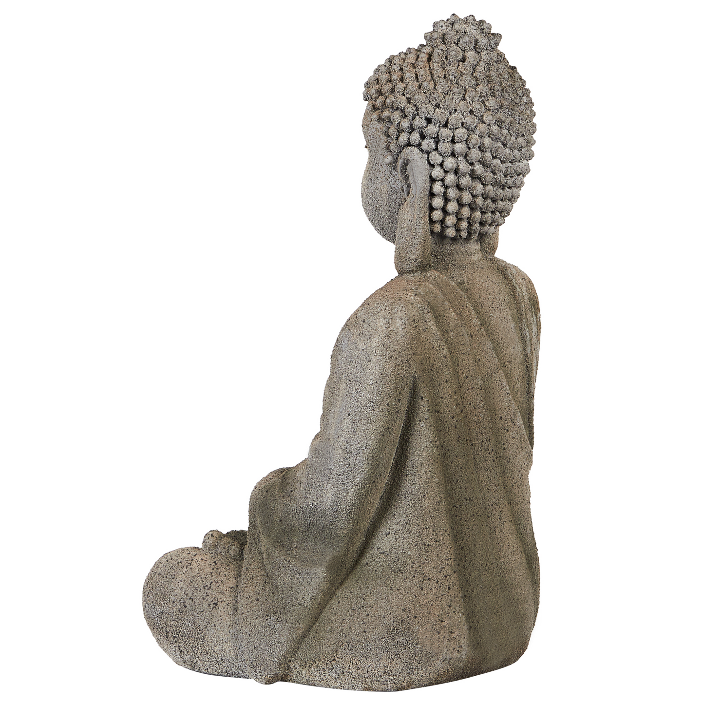 Grey Buddha Figurine 41cm Handmade For Indoor Outdoor Home Decor Accent Piece