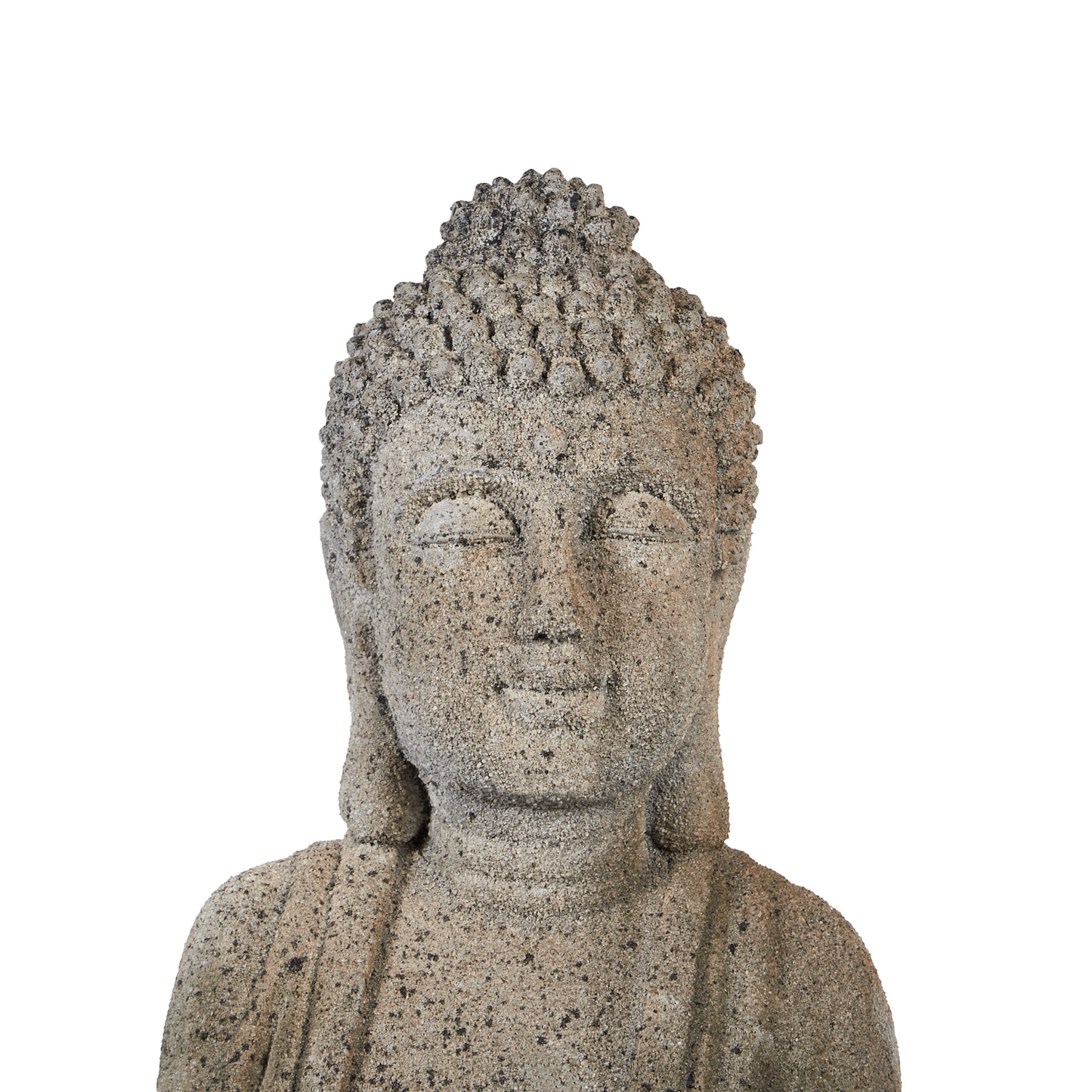 Grey Buddha Figurine 41cm Handmade For Indoor Outdoor Home Decor Accent Piece