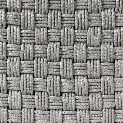 Garden Pouffe Grey Handwoven Boho Outdoor Ottoman 50 x 50cm Weatherproof