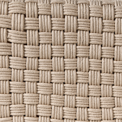 Taupe Pouffe 50 x 50cm Handwoven Boho Outdoor Ottoman
