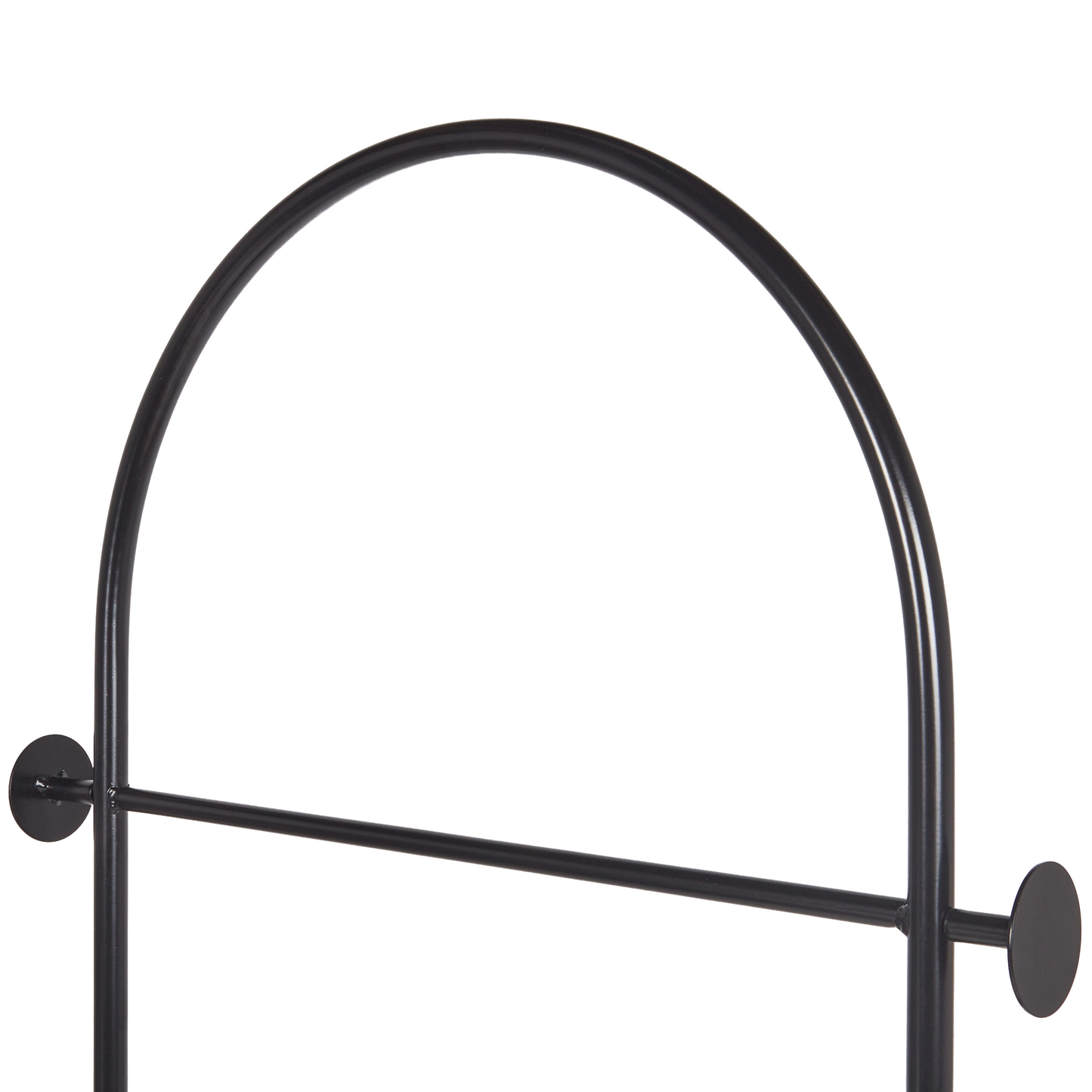 Black Steel Clothes Rack 174cm Freestanding Garment Rail