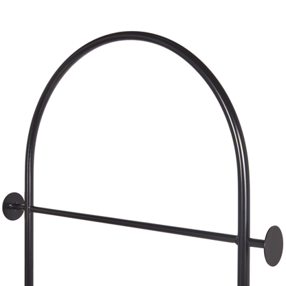 Black Steel Clothes Rack 174cm Freestanding Garment Rail