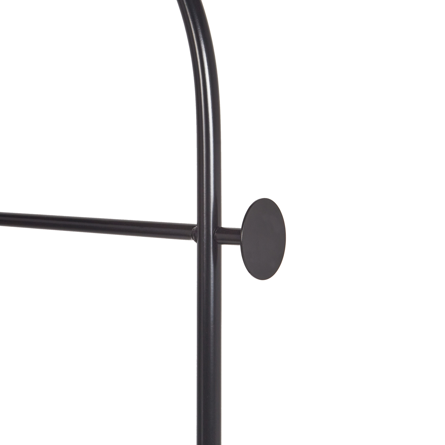 Black Steel Clothes Rack 174cm Freestanding Garment Rail